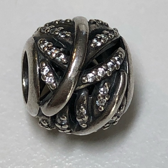 Pandora Jewelry - Authentic Pandora Pave Feathers Charm